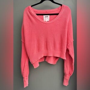 Aerie Coral Knit Sweater